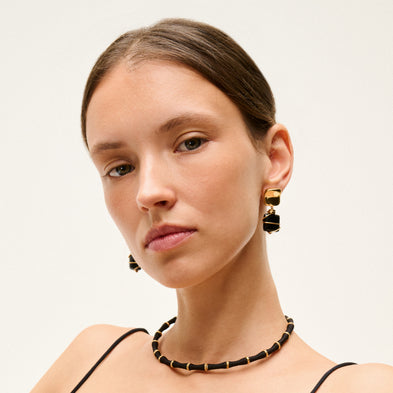 Pendientes Rainbow Square modelo pequeño - Balsate Noir