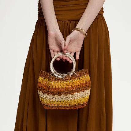 Bolso tipo cartera de rafia de Picot