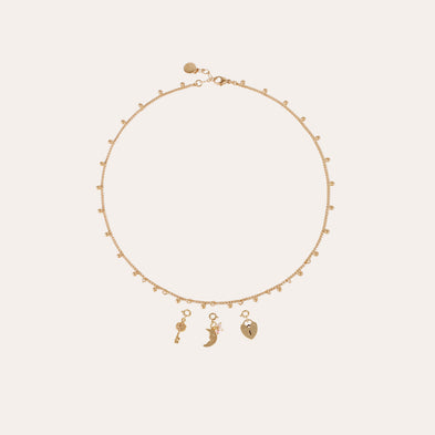 Charms pendentif Clef doré