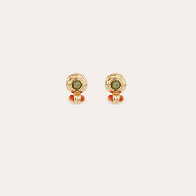 Pendientes de botón « Amarante » mini