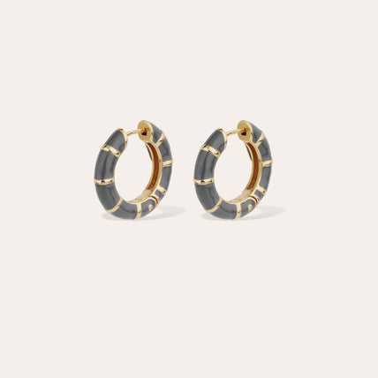 Bambou -Ohrringe, Mini-Emaille
