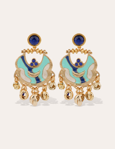 Boucles d'oreilles Havana émail