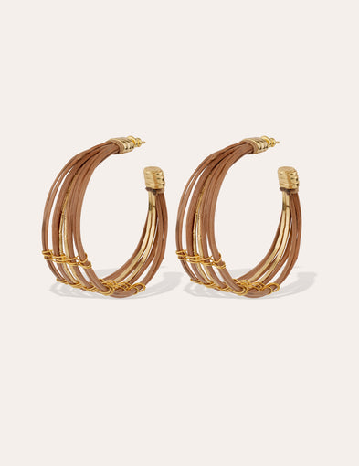 Boucles d'oreilles créoles Malaka - Osier