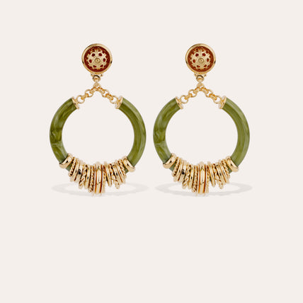 Pendientes Mariza « small size » de acetato - Caqui