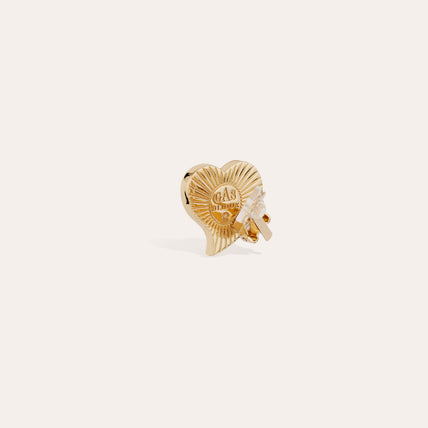 stud earrings Mirage Coeur modelo pequeño - Nácar blanco