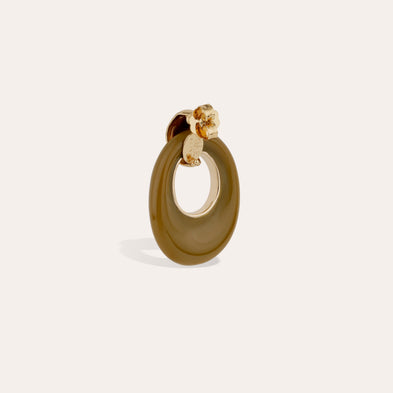 Boucles d'oreilles Selva petit modèle - Kaki