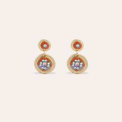 Boucles d'oreilles Sequin émail