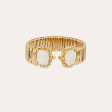 Pulsera doble Amarante - Nácar blanco
