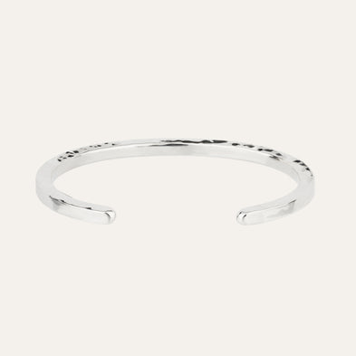 Eliot-Armband, gehämmert, silberfarben