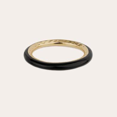Pulsera Selva dorada de acetato - Negro