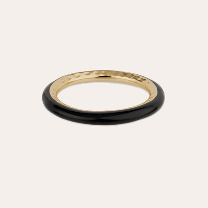 Armband „Selva“ in Goldoptik aus Acetat – Schwarz