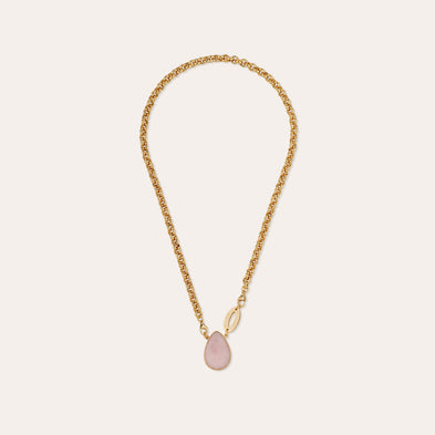 Collier Billy doré - Quartz rose
