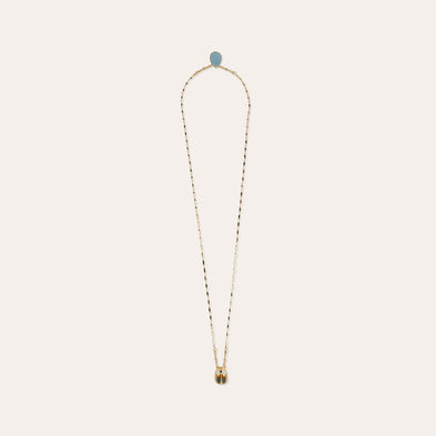 Collier Scapulaire Scaramouche émail - Quartz bleu