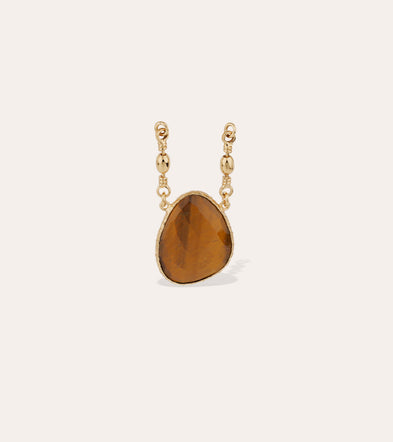 Pendentif Serti - Oeil de Tigre