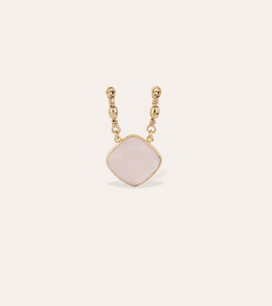 Pendentif serti - Quartz rose