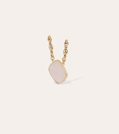 Pendentif serti - Quartz rose