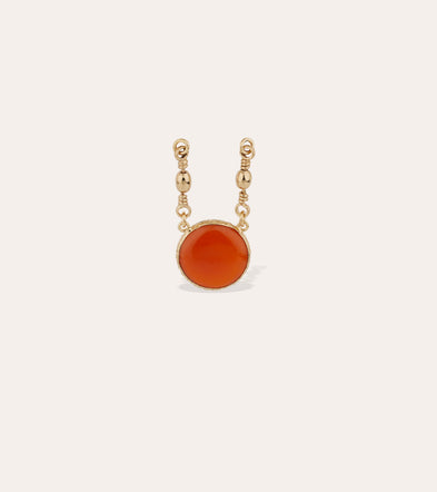 Pendentif Serti - Cornaline