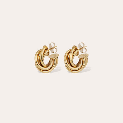 Pendientes de aro Atik mini dorados