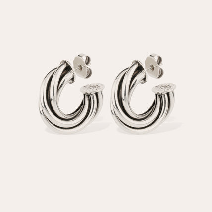 Pendientes de aro Atik « medium size » en plata
