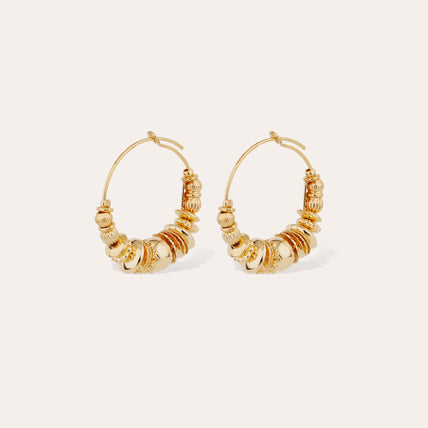 Pendientes de aro «Aloha mini» dorados