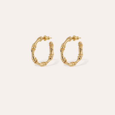 Boucles d'oreilles créoles Bambou mini dorées