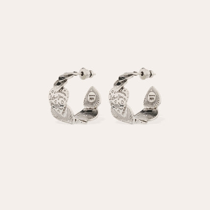 Pendientes de aro «Cuore» de small size , plateados