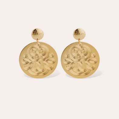 Boucles d'oreilles Diva grand modèle dorées