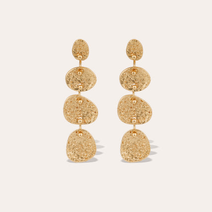 4-reihige Ohrringe „Eclipse“ in Gold
