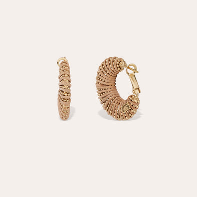 Boucles d'oreilles Izzia petit modèle dorées - Osier