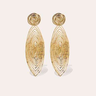 Boucles d'oreilles Longwave grand modèle dorées