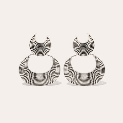 Boucles d'oreilles Luna Wave argentées