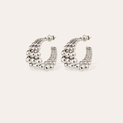 Pendientes Multiperla mini plateados