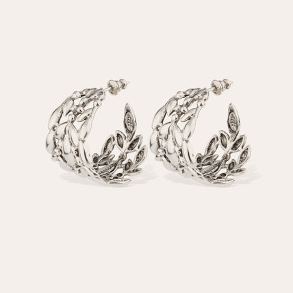 Pendientes de aro Olea « small size » en plata
