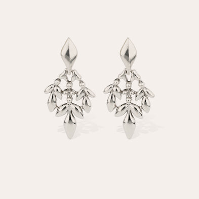Boucles d'oreilles Olea grand modèle argentées