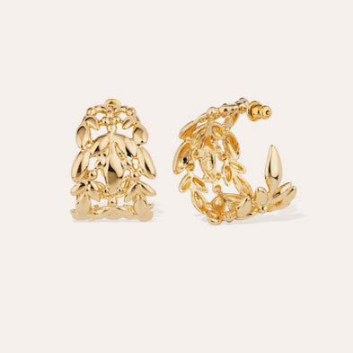 Boucles d'oreilles Olea créole petit modèle dorées