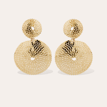 Pendientes Onde Lucky dorados