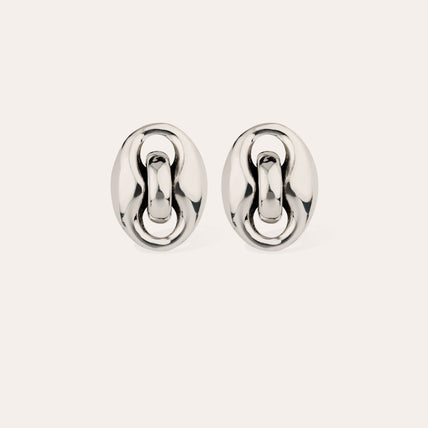 Pendientes de botón Cophea plateados