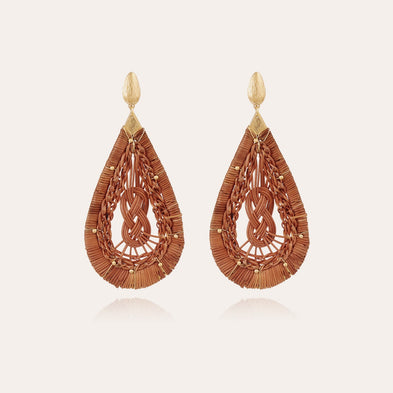 Boucles d'oreilles Tojo grand modèles dorées - Osier