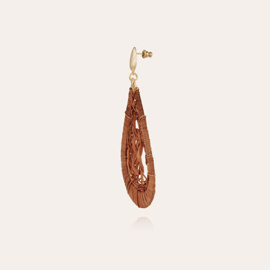 Boucles d'oreilles Tojo grand modèles dorées - Osier