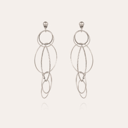 Pendientes « Torsade » Multi « small size » plateados