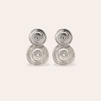 Boucles d'oreilles Wave petit modèle argentées