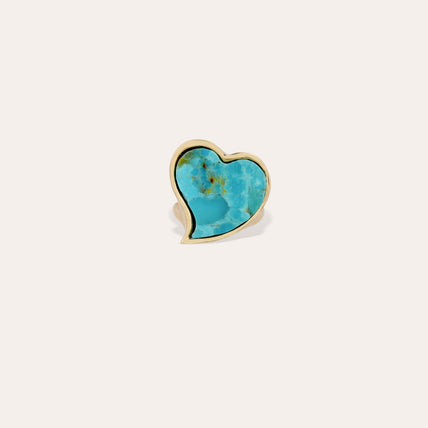 Anillo Mirage Corazón dorado - Turquesa
