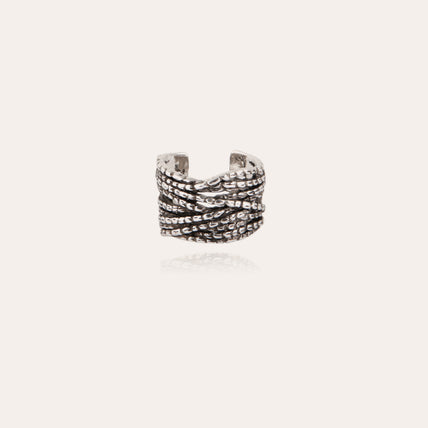 Anillo Liane tipo brazalete plateado