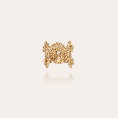 Bague Mistral manchette dorée