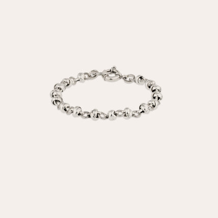 Pulsera Atik con cadena plateada