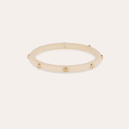 Pulsera Caftan de acetato dorado - Marfil