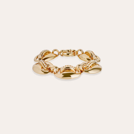 Pulsera Cophea mini dorada - Perlas nacaradas