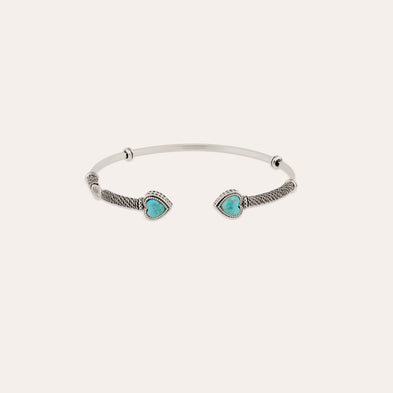 Bracelet Duality Amore argenté - Turquoise