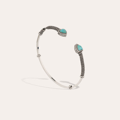 Bracelet Duality Amore argenté - Turquoise