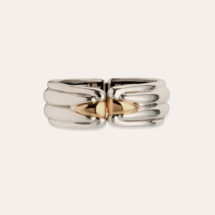 Pulsera Ecume bicolor plateado